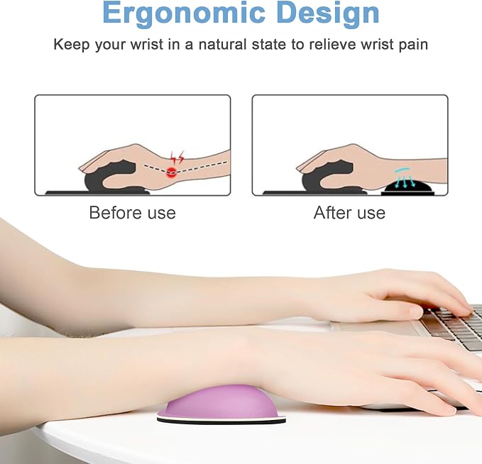 Dapesuom Mouse Wrist Rest, Ergonomic Memory Foam Mouse Wrist - Image 3