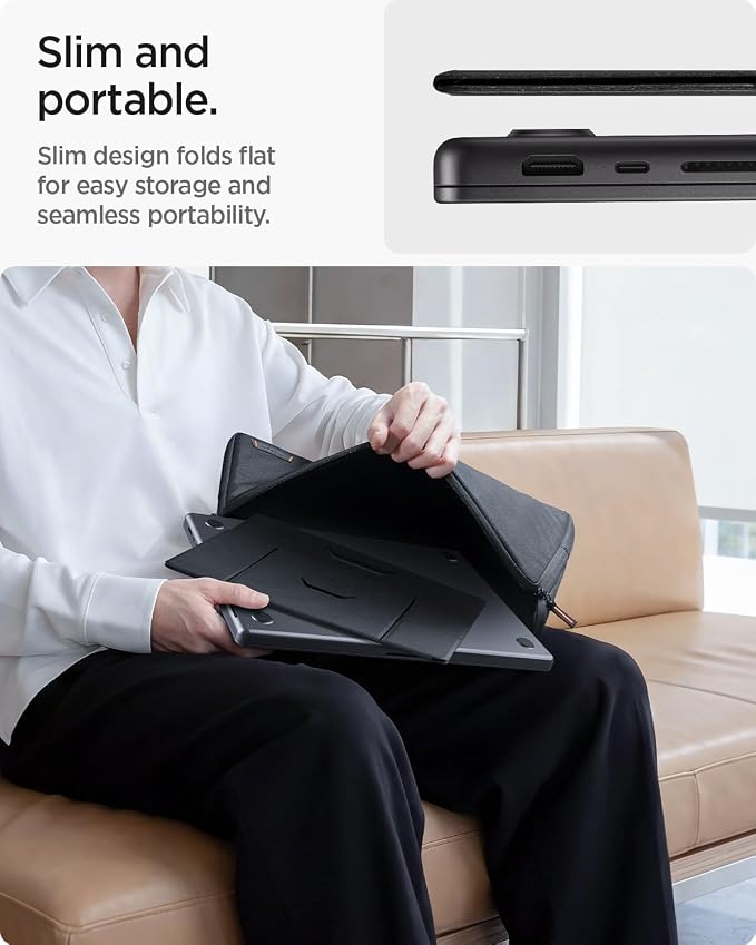 Spigen Slim Fold Portable Laptop Stand Foldable Ergonomic Angle Lift Anti-Slip - Image 5