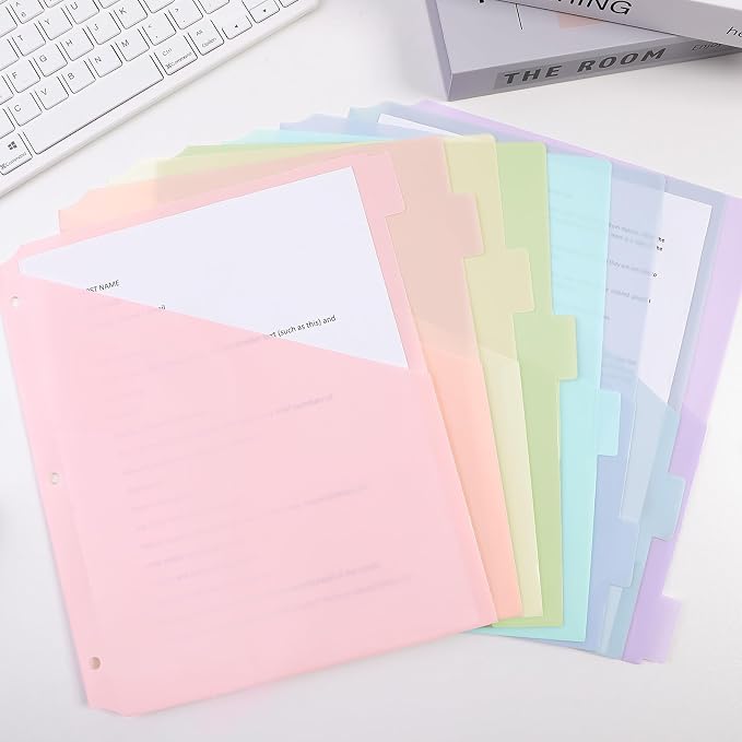 SKYDUE Binder Dividers with Tab, Pastel Dividers - Image 7