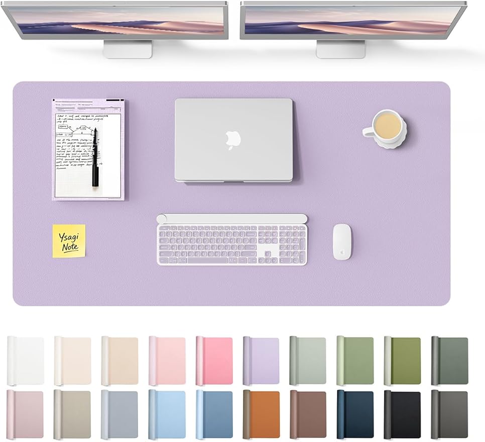 YSAGi Leather Desk Protector, Office Mat, Large Mouse Mat, Non-Slip PU Leather by YSAGi