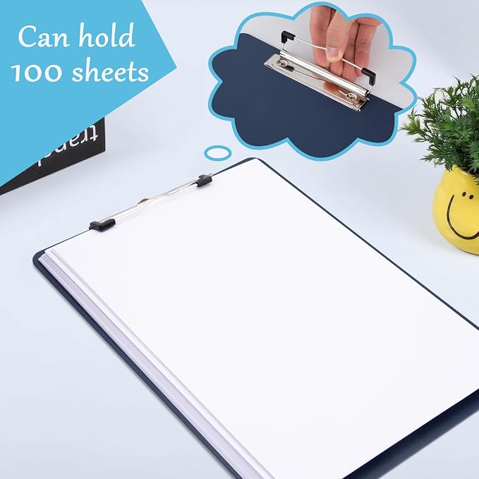 6 Pack Plastic Clipboards with Low Profile Clip, Hanging Clipboards Bulk - Image 3