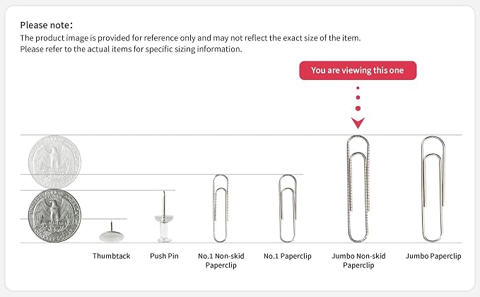 PAPERPAL Jumbo Non-Skid Paper Clips, 2 Inch, school and personal use, - Image 7