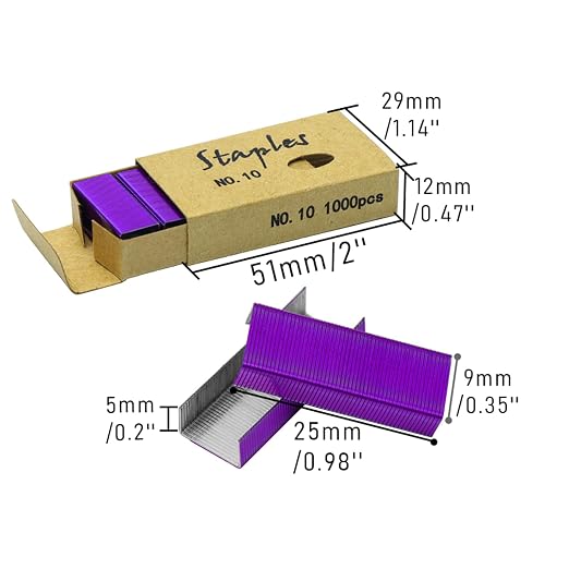 NatSumBasics 4000 Purple Staples Small Colored #10 Staples - Image 6
