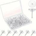 Clear Push Pins – Shatter-Resistant Transparent Thumb Tacks by Unknown