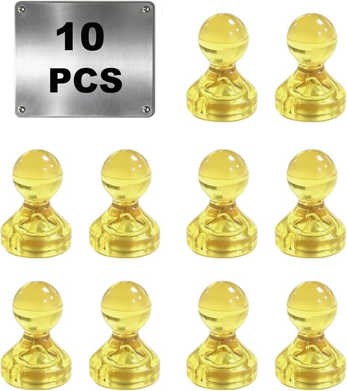 Ant Mag Magnetic Push Pins, 10 Pack Strong Whiteboard Magnets by AntMag