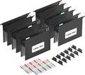 ThinkTex Extra Capacity Plastic Hanging File Folders, 6 Pack Reinforced by ThinkTex