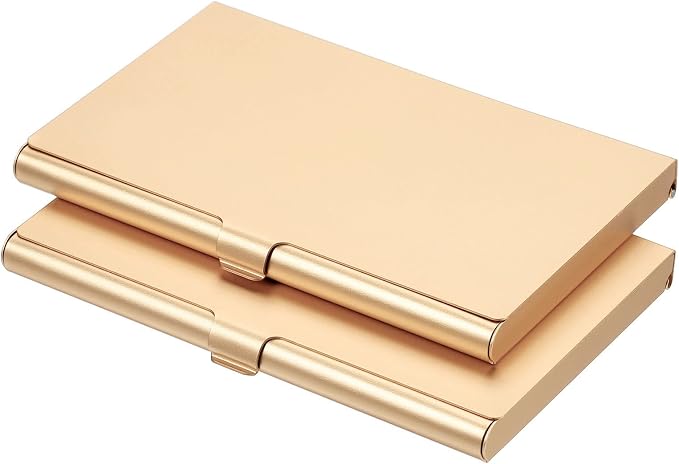 PATIKIL Business Card Holder, 2 Pieces Aluminum Alloy Flip Cover Slim Name by PATIKIL