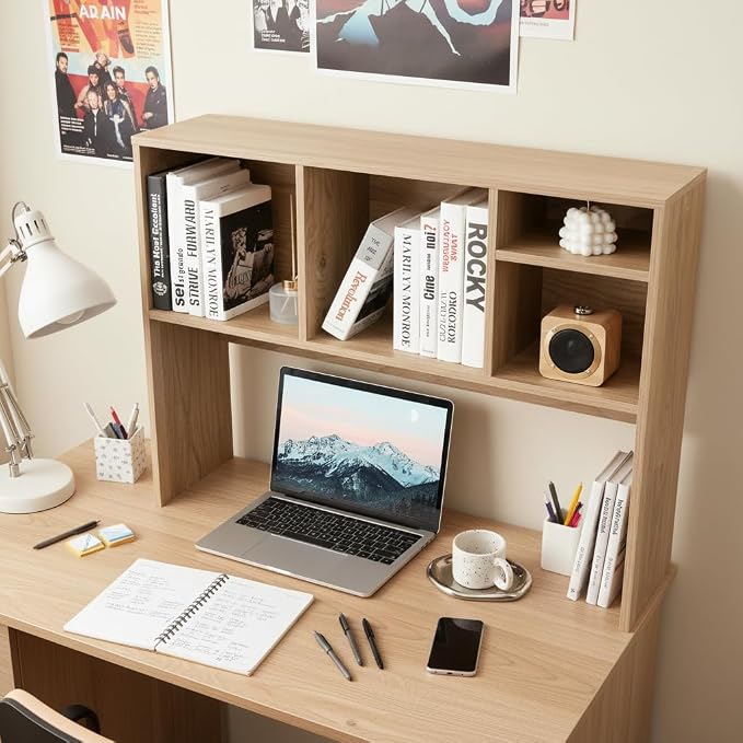 Tangkula Desktop Bookshelf, Countertop Storage Hutch - Image 2