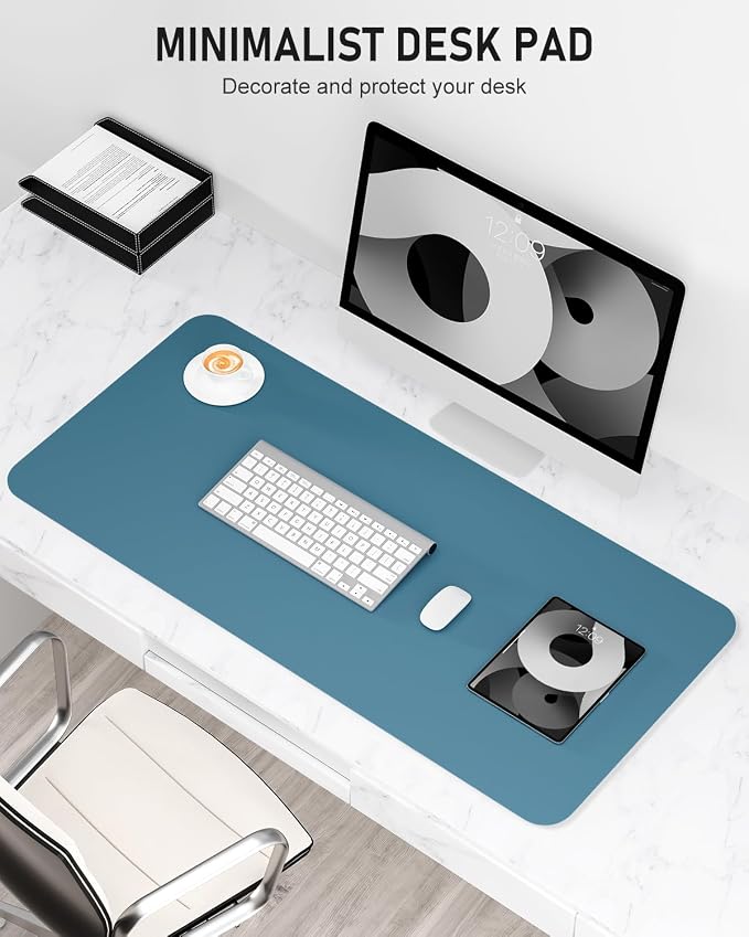 Desk Pad, 23.6" x 13.8" PU Leather Non-Slip Desk Mat Large Mouse Pad - Image 2