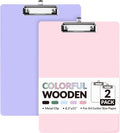 Sooez 2 Pack Clipboard, Colored Cardboard, Hardboard Clip Boards 8.5 x 11 by Sooez