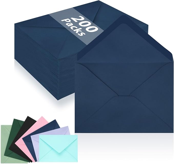 200 Pack A7 Envelopes, 5.24 x 7.24 in Envelopes by LIKAJON