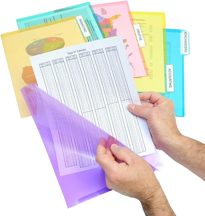 Ultimate Office PocketFile Clear Poly Document Folder Project Pockets, Letter by UltimateOffice