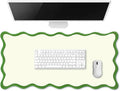 Hahafelt Scalloped Desk Mat Large Desk Pad Cute Coquette Table Mat Back to by Hahafelt