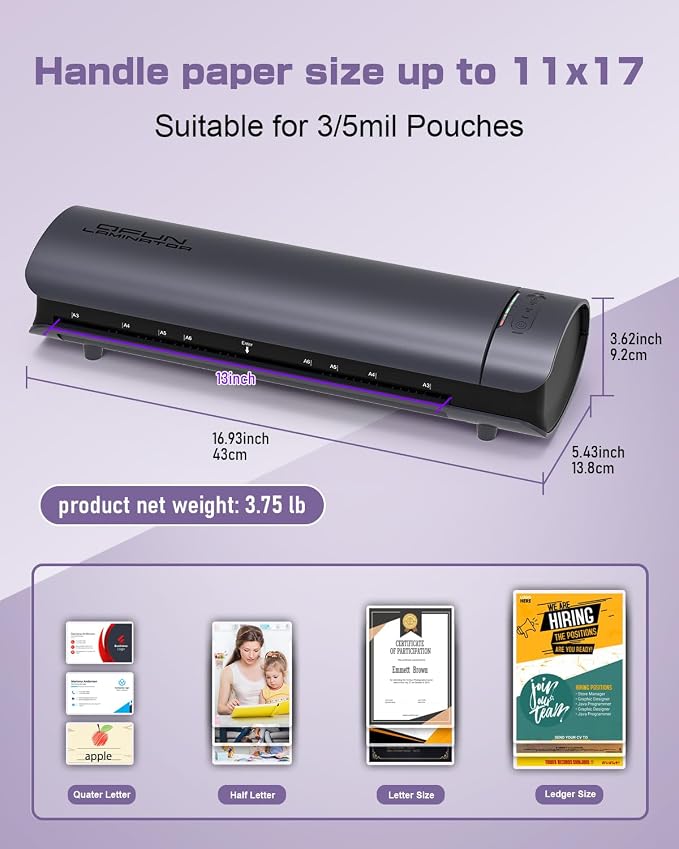 Office Presentation Laminator Machine 11x17 - Image 4