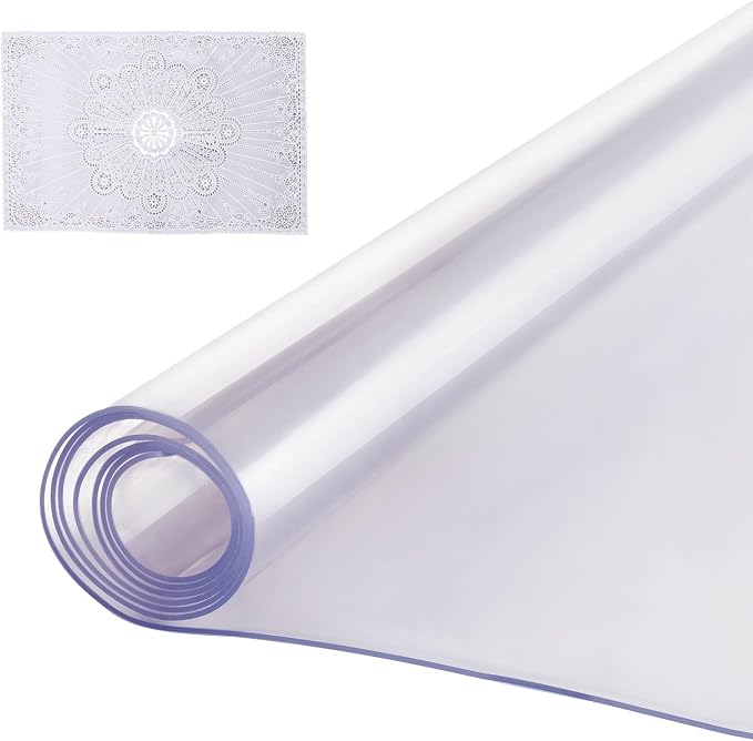 VEVOR Plastic Table Cover, 40 x 60 Inch 2.0 mm Thick Clear PVC Table Protector by VEVOR