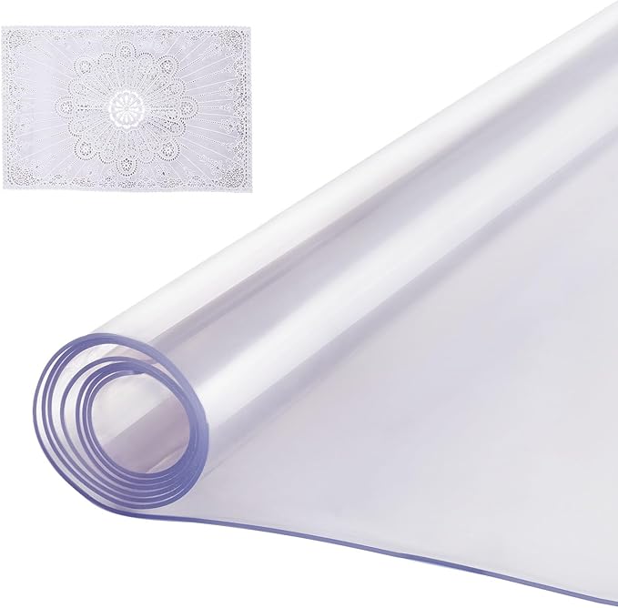 VEVOR Plastic Table Cover, 42 x 60 Inch 2.0 mm Thick Clear PVC Desk Mat by VEVOR