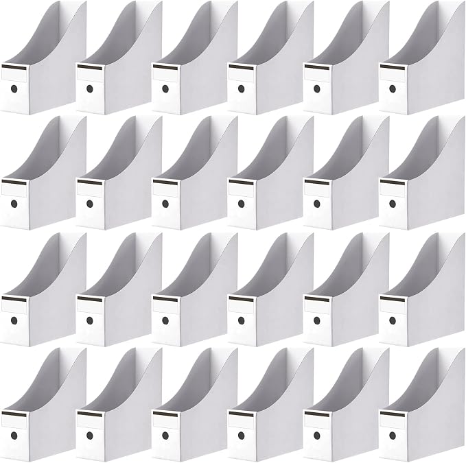 Thenshop 24 Pcs Cardboard Magazine File Holder Organizer, Desk File Organizer by Thenshop