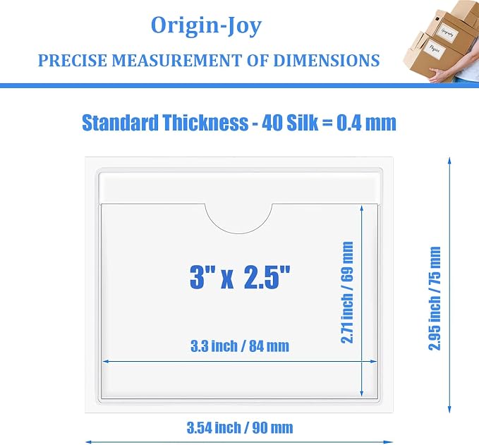 Origin-Joy 35 PCS Self Adhesive Index Card Pockets - Image 2