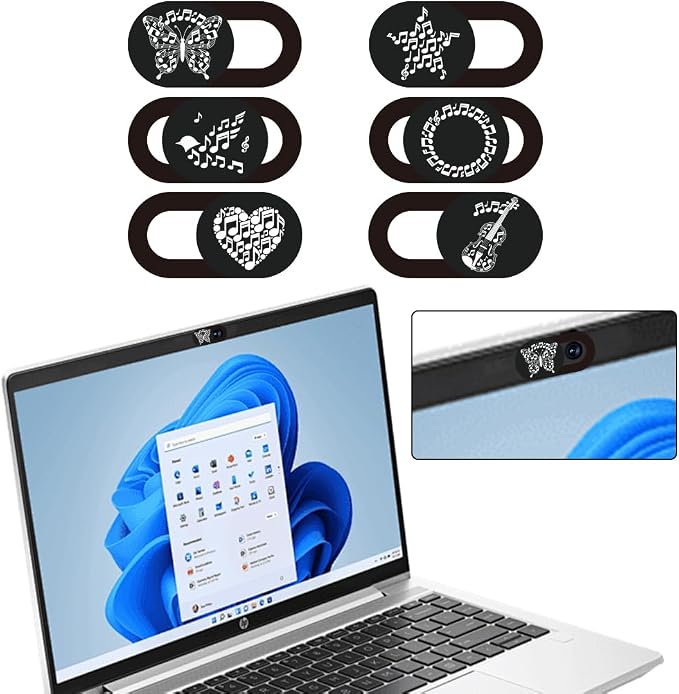 6Pcs 6 Styles Laptop Camera Cover Music Notes Privacy Guard Accessories - Image 8