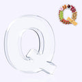11" Acrylic Letter Charcuterie Box, Reusable Fillable Alphabet Number Shaped by RUFHVTY