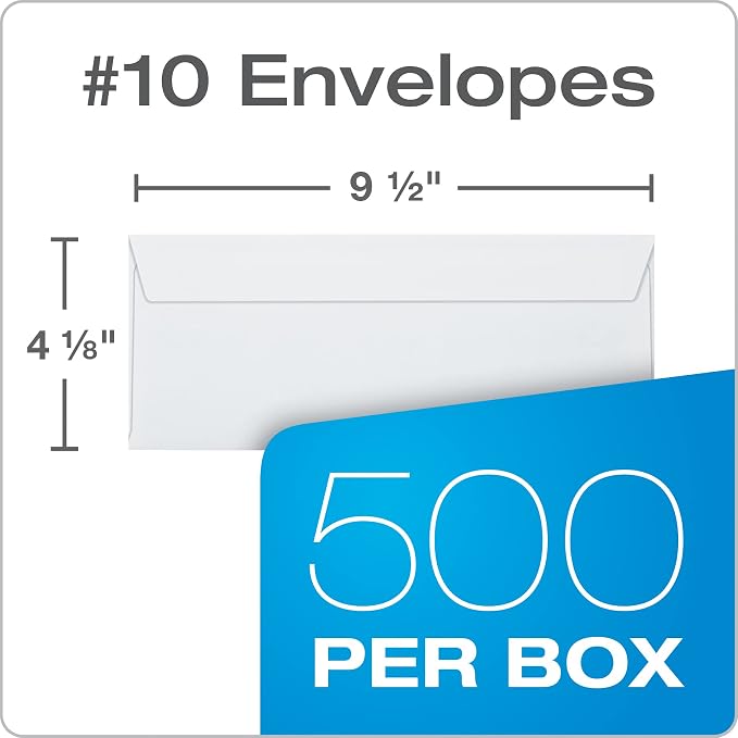 Columbian #10 Security Envelopes, 500 Pack, Self Seal Envelopes - Image 5