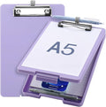 Meiikun Small Clipboard with Storage, A5 Clipboards with Pen Holder, Half by Meiikun