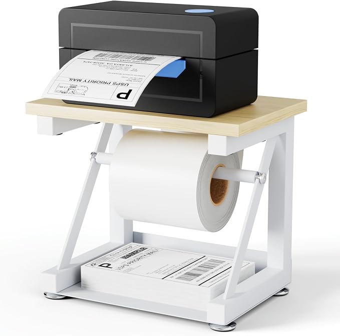 Label Holder for Rolls and Fan-fold Labels, Heavy Duty Metal Thermal Label by First-zgel
