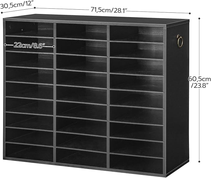 HOOBRO Literature Organizer, 27 Compartments Wooden Mail Organizer, Countertop - Image 3