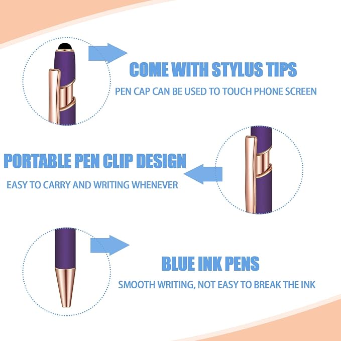 6 Pcs Blue Ink Ballpoint Pen - Image 3