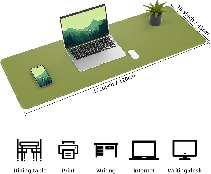 AFIING Leather Desk Pad Protector, Large Desk Mat - Image 3