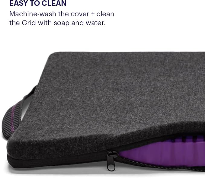 Purple Royal Seat Cushion, Portable 2 Inch Gel Seat Cushion, GelFlex Grid | - Image 6