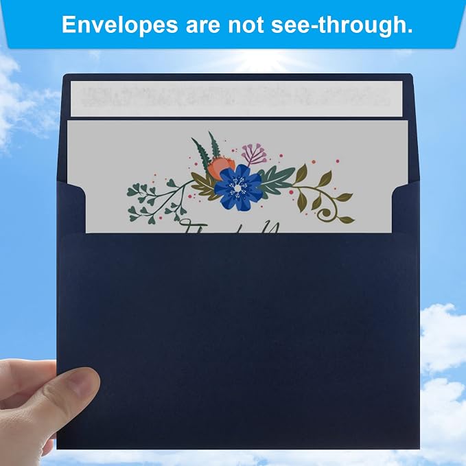 50 Packs 5x7 Envelopes A7 for Invitations, Printable Invitation Envelopes Self - Image 4