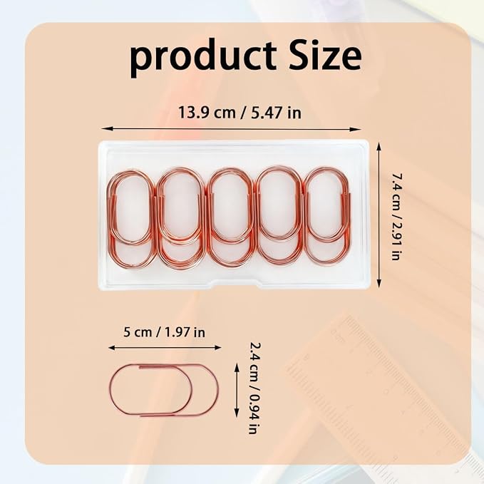 50 Pcs Jumbo Paper Clips, 2 Inch Large Paper Clips - Image 3