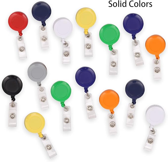 30 Pack Retractable Badge Holders, Badge Reel Name ID Badge Clips - Image 6