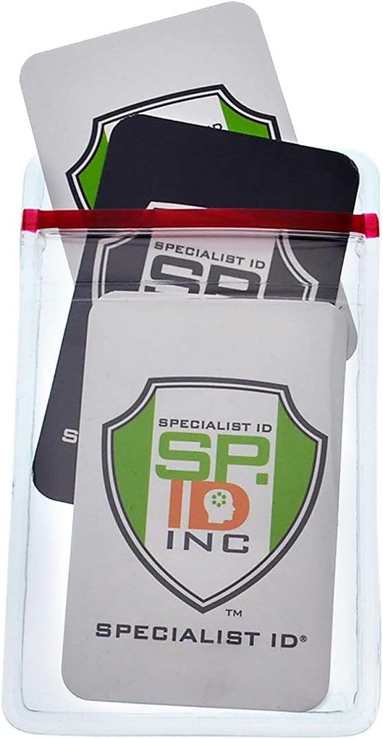 5 Pack - Heavy Duty Vertical Resealable Vinyl Badge Holders - Image 6