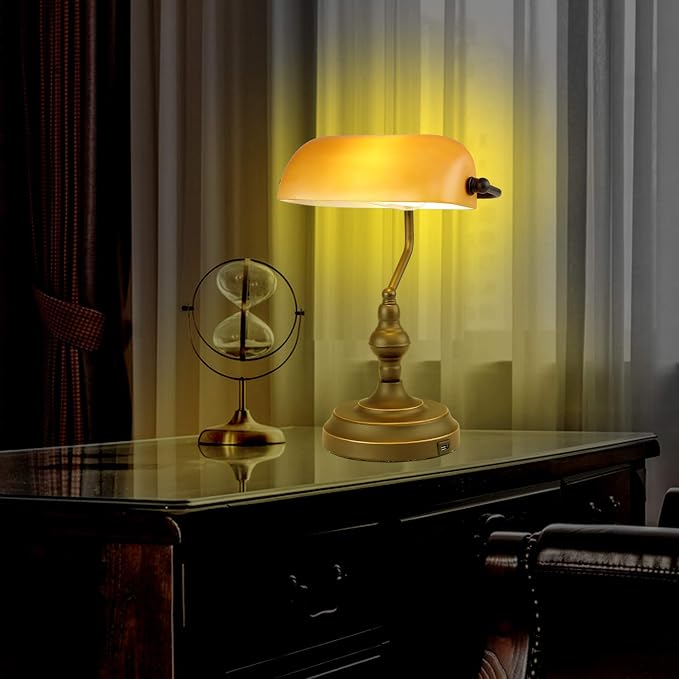 Banker Desk Lamp Touch Control, Vintage Banker's Desk Lamp - Image 9