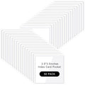 Glenmal 50 Pcs Self Adhesive Index Card Pockets Clear Label Holder Plastic by Glenmal