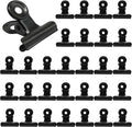 Bonsicoky 30 Pack Black Bulldog Clips, 1.2 inch / 30mm Mini Metal Hinge Clips by Bonsicoky