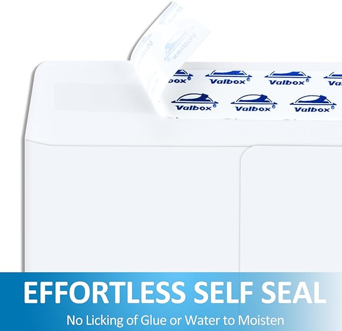 ValBox 6x9 Self Seal Security Catalog Envelopes 250 Count Small White Envelopes - Image 3