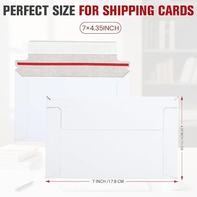 60 Pack Rigid Mailers, Perfect Size Shipping Envelopes - Image 2