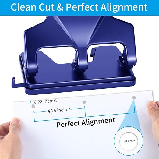 AFMAT 3 Hole Punch Heavy Duty, 40-Sheet Three Hole Punch, 50% Reduced Effort - Image 3