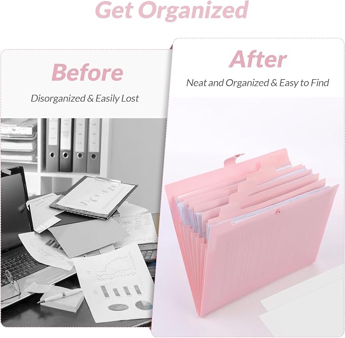 SKYDUE Expanding File Folder, Accordion File Organizer - Image 3