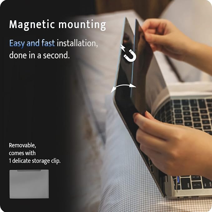 Peslv Magnetic Privacy Screen for MacBook Pro 13 Inch, Removable Anti Blue - Image 3