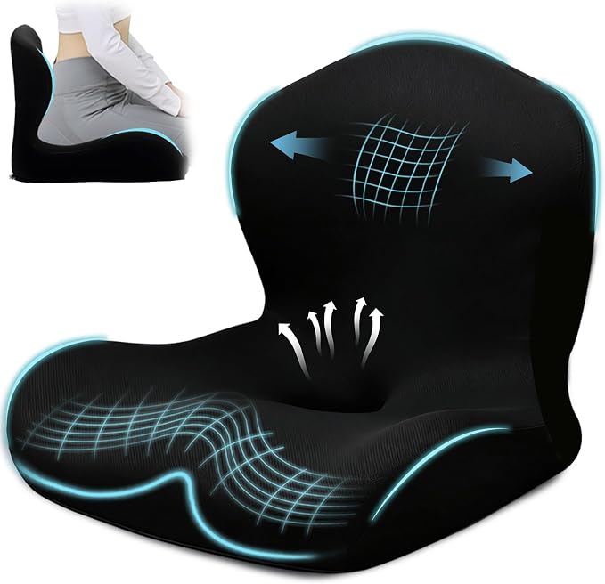 Seat Cushion for Office Chair and Car, L-Shaped Ergonomic Car Seat Cushions by Unknown