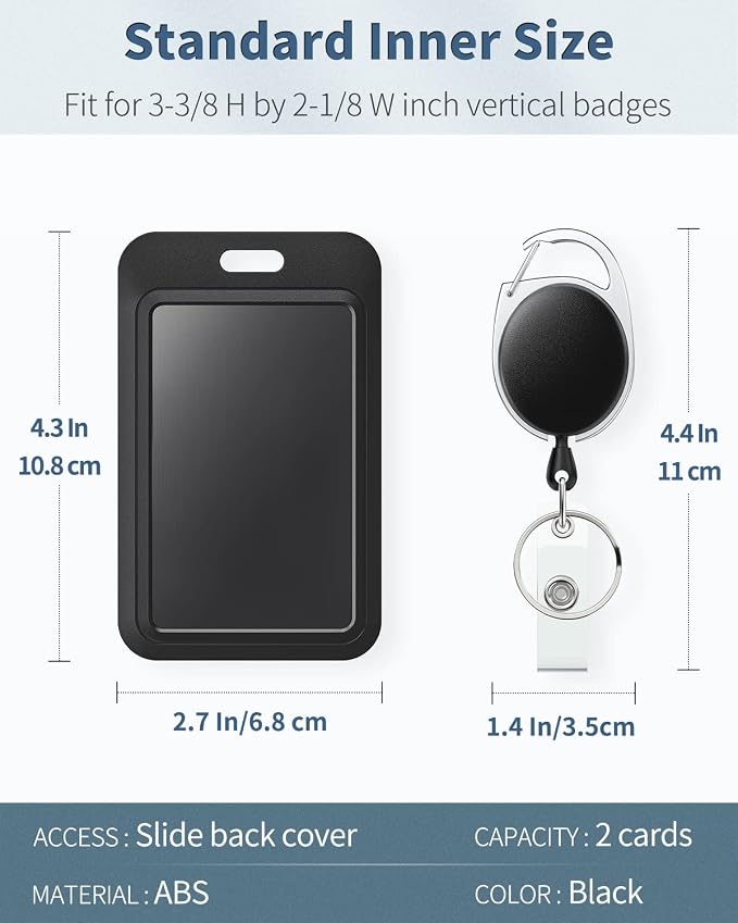 Uniclife 3 Pack Sliding Badge Holders - Image 4