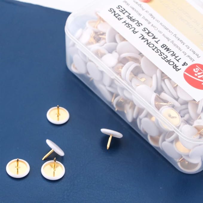 Thumb Tacks 400-count, Colors Plastic Roundness Push Pins Decorative Tacks - Image 2