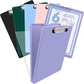 Meiikun Clipboard with Storage, Plastic Clip Boards 8.5x11 Folder with Clear by Meiikun