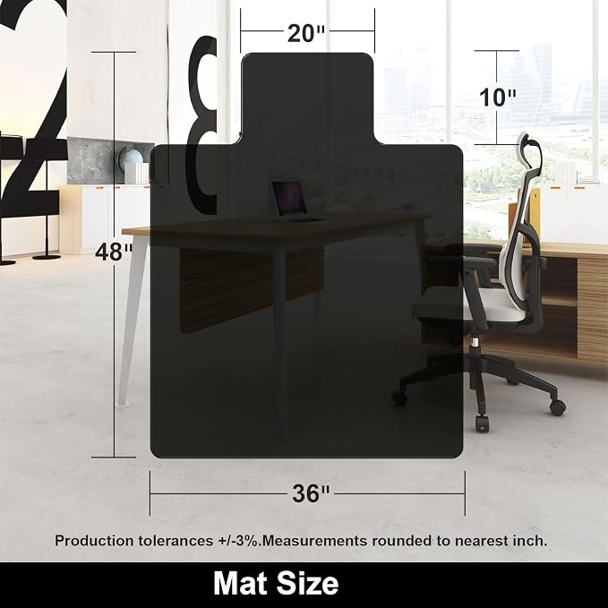 AiBOB Office Chair Mat for Hardwood Floor, 36 X 48 inches, Hard Floor Chair - Image 6