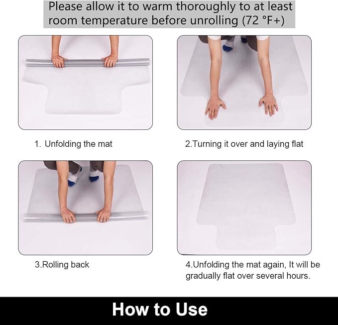 AiBOB Office Chair Mat for Hardwood Floor, Heavy Duty Desk Mat, No Curling - Image 7