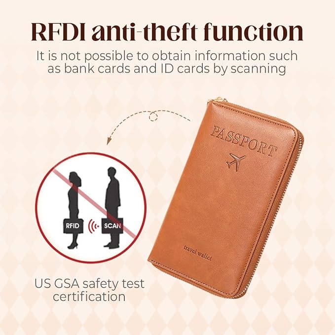 Multi-Functional RFID Passport Wallet, RFID Passport Holder - Image 7